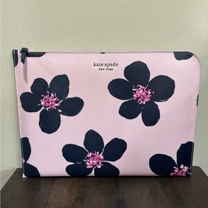 Kate Spade lilac flower leather laptop sleeve
